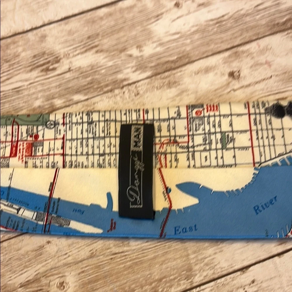 New York City MP NYC Statue of Liberty Unique Map Print Tie